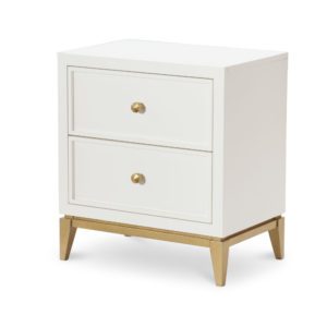 Legacy Classic Furniture White Nightstand with Gold Accents